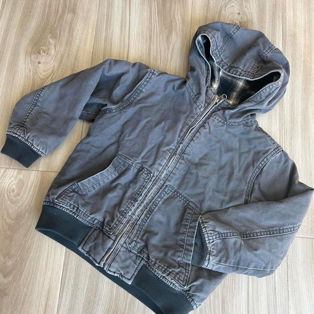 Old Navy Cargo Grey Black Boys Jacket 6/7